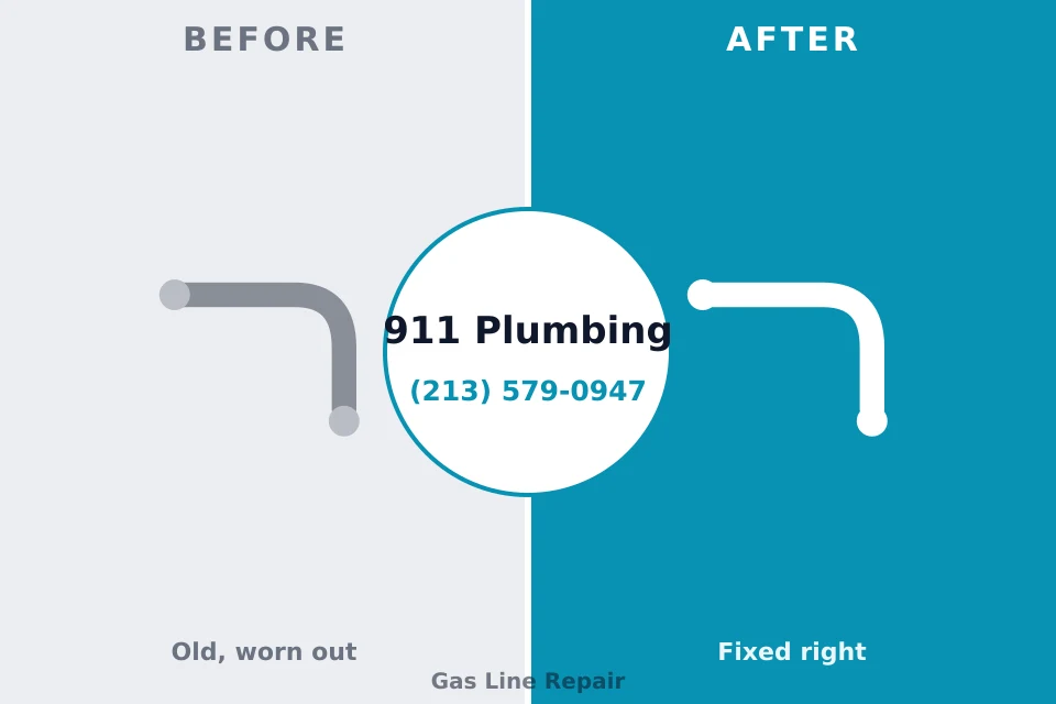 Before and after: plumbing repair Helena, OK